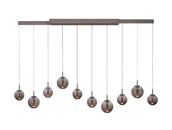 PN 2221-97 Závěsné svítidlo PURE E-Infinity bronz 10x LED 7W 700lm 2200-5000K - Paul Neuhaus