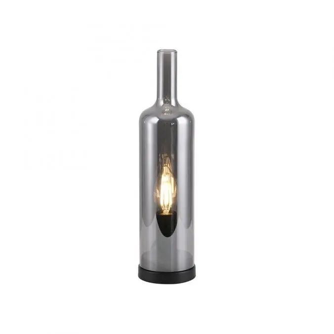 LD 14006-25 Stolní lampa BOTTLE, kouřová barva, tvar láhve, kouřové sklo, šňůrový vypínač - JUST LIGHT