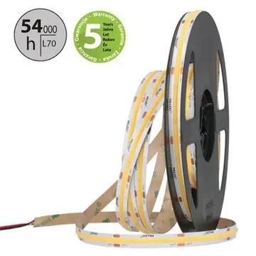 ML-126.052.83.9-03250.100X03 AKCE - LED pásek COB WW 480LED/m 16,3W 24V 1726lm IP20 10mm  spec.délka 3,25m vodič A 0,1m-X03 - MCLED