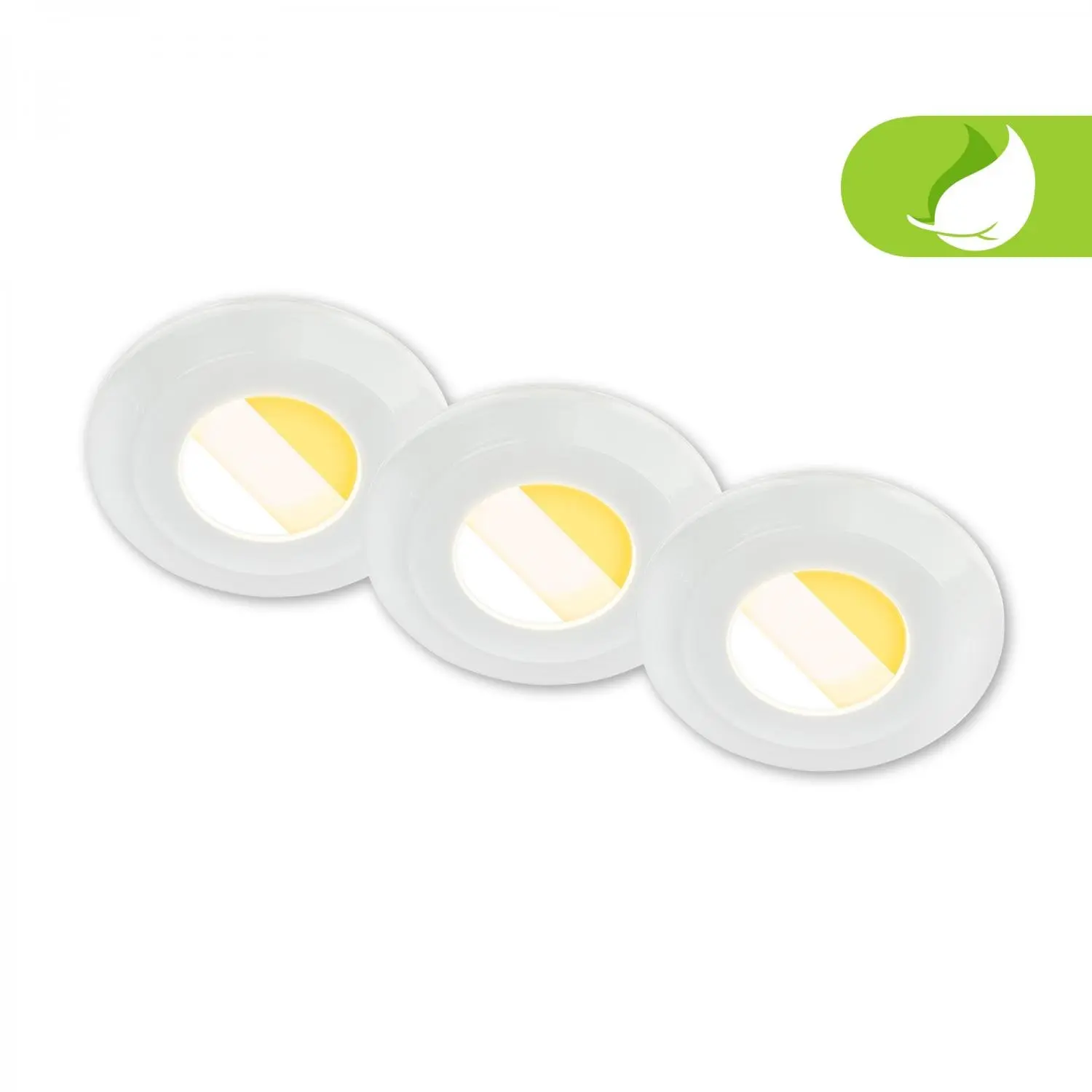 BRI 7589036 Klira 3ks sada LED vestavných bodových svítidel do koupelny 230V, stmívatelné, Ra90, IP44, bílé - BRILONER