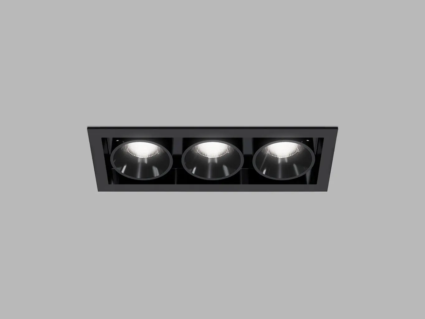 LED2 2560753D Zápustné svítidlo RIVA MAXI 3, B DALI/PUSH 15W 3000K/3500K/4000K UGR černá