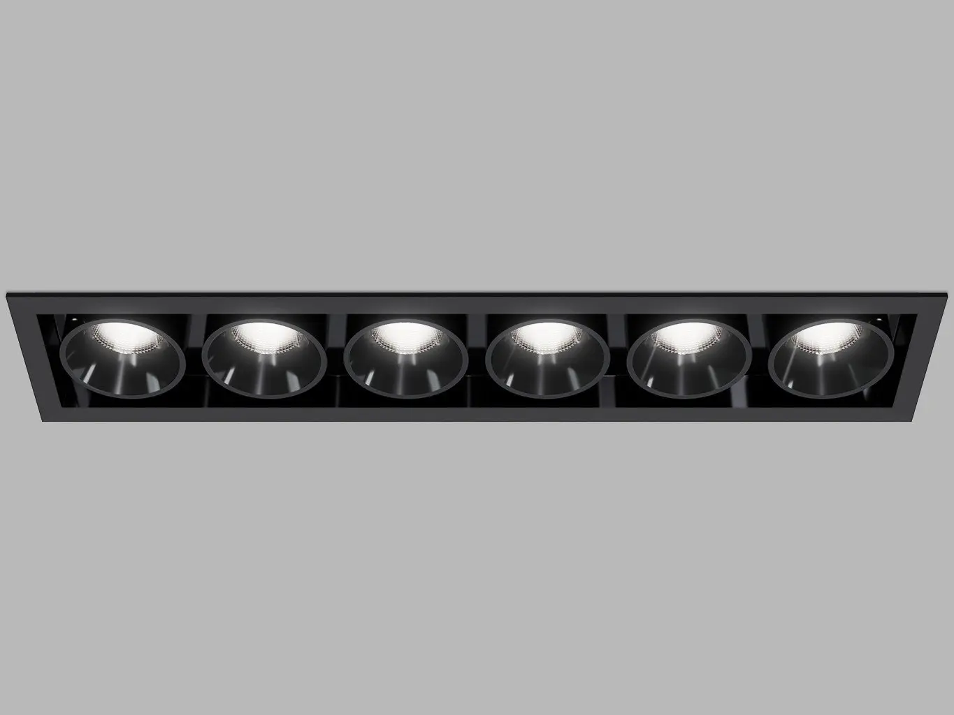 LED2 2560853DTW LED2 Zápustné svítidlo RIVA MAXI 6, B DALI TW/PUSH TW 30W 3000K-4000K UGR černá - LED2 Lighting