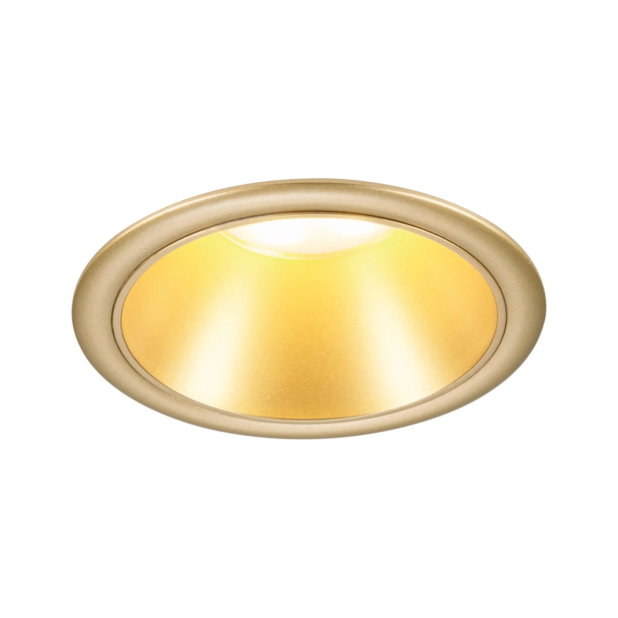 P 98200 LED vestavné svítidlo 3-krokové-stmívatelné Cole Coin IP44 kruhové 88mm Coin 6W 230V stmívatelné 2700K zlatá mat - PAULMANN