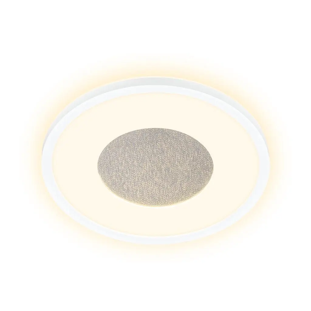 BRILO 3849016 Sufit Kristal LED stropní svítidlo ploché, třpitkový dekor, přímé a nepřímé osvětlení, bílé - BRILO