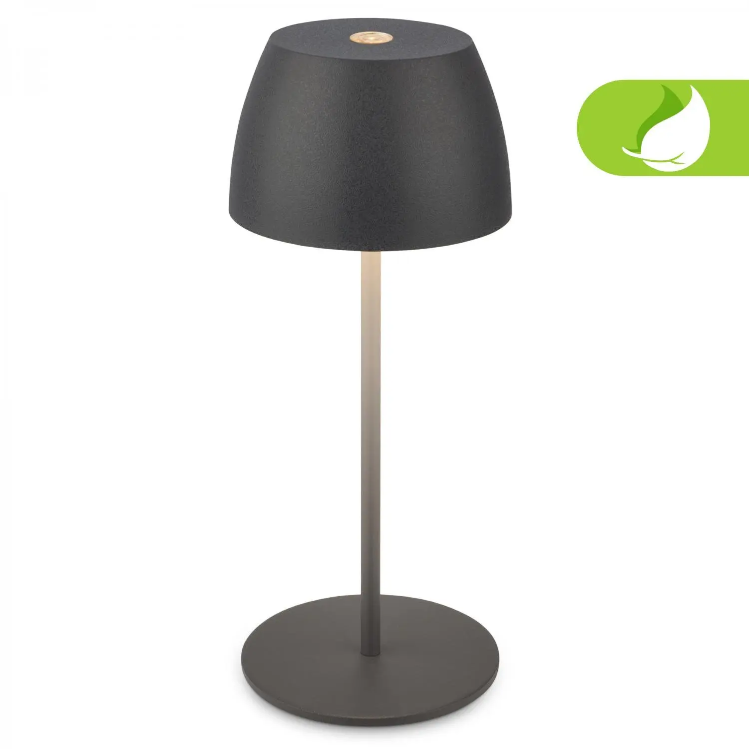 BRILO 7503015 LED nabíjecí stolní lampička Serina Mini, bezdrátová, 20cm, IP44, 2,5W, stmívatelné, dotykový vypínač, antracit - BRILO