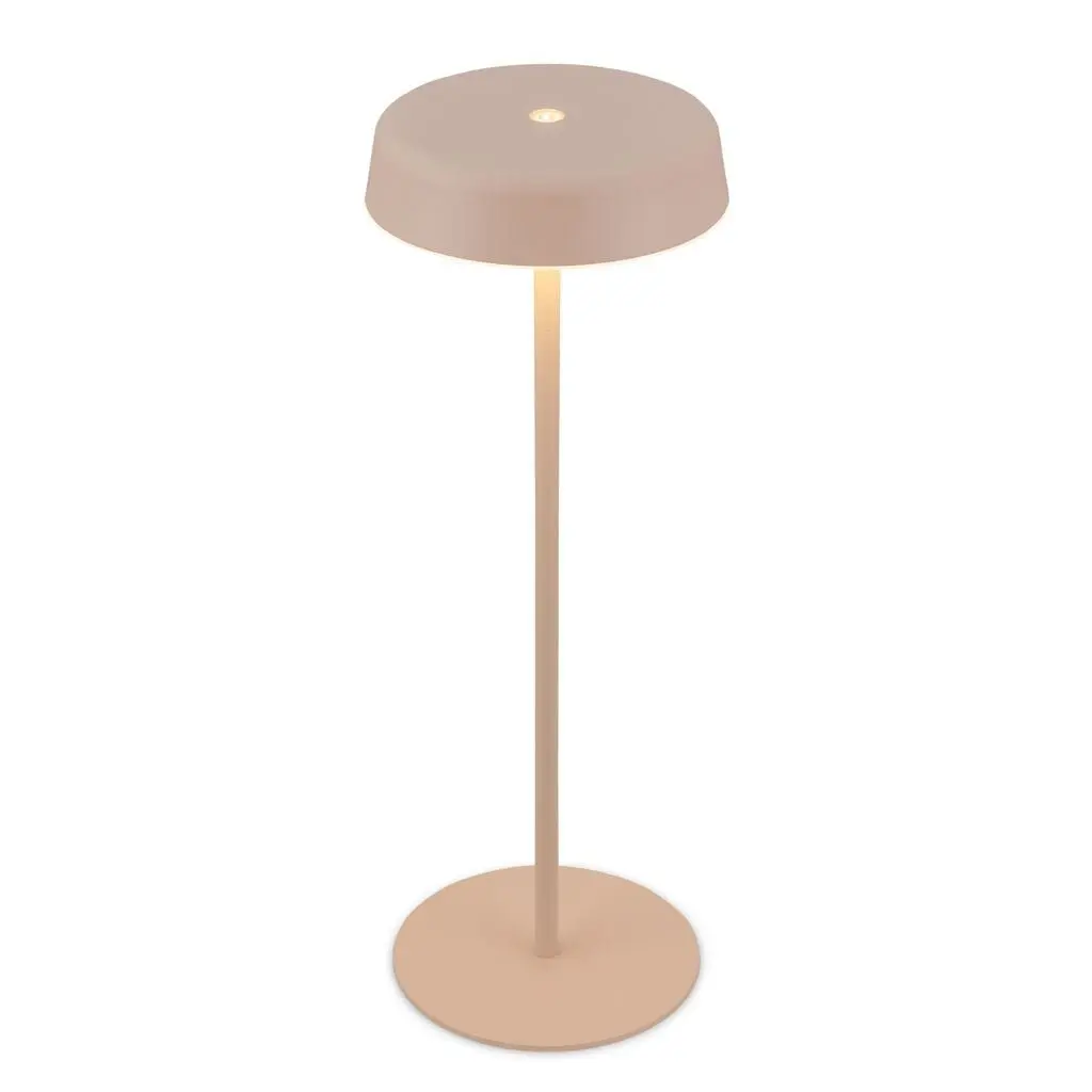 BRILO 7668011 Pala stolní lampička - 2W, 200lm, bezdrátová, LED, dotykový vypínač, stmívatelné, béžová - BRILO