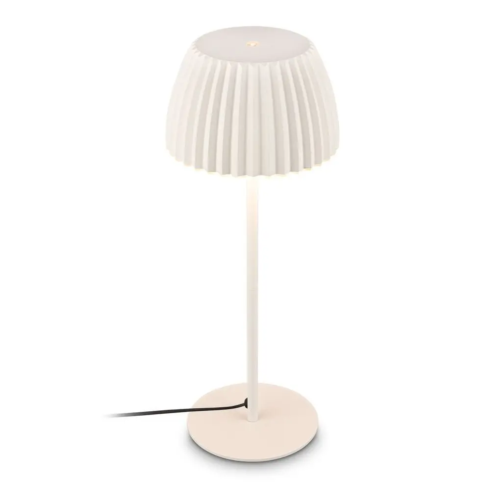 BRI 7625016 Loca stolní lampa - 8W, 800lm, LED, dotykový vypínač, stmívatelná, teplá bílá, starobílá - BRILONER
