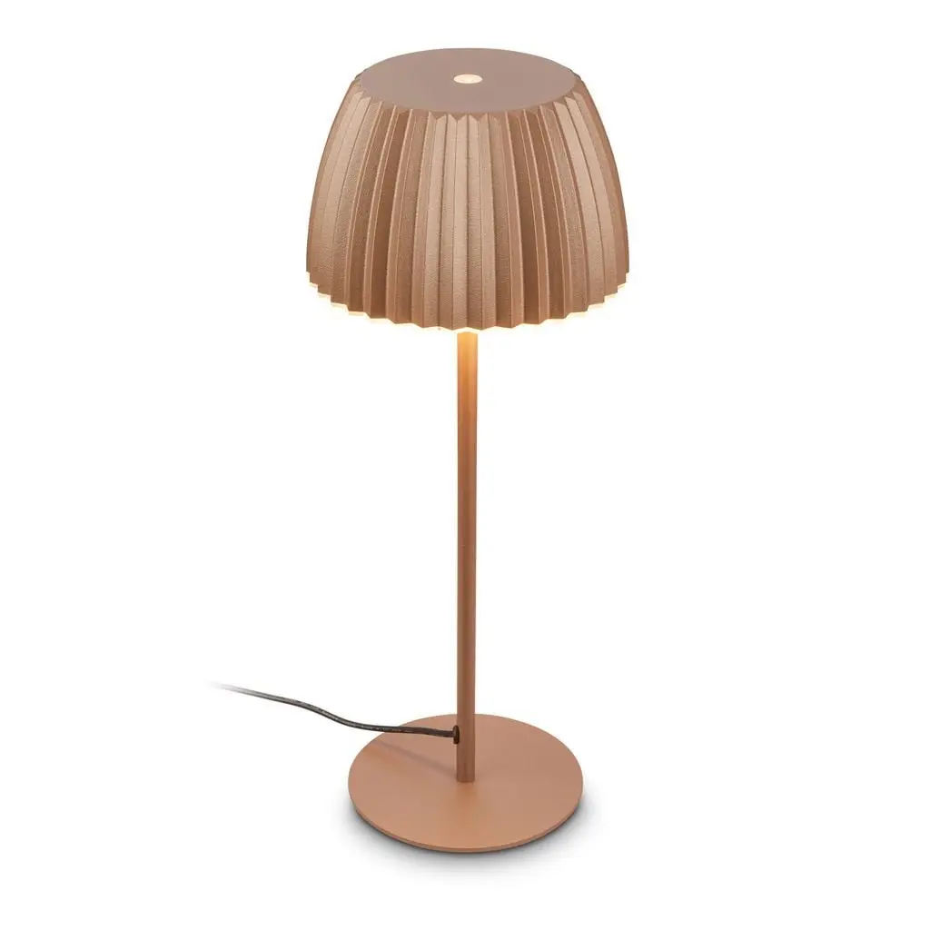 BRI 7625017 Loca stolní lampa - 8W, 800lm, LED, dotykový vypínač, stmívatelná, teplá bílá, kávová - BRILONER