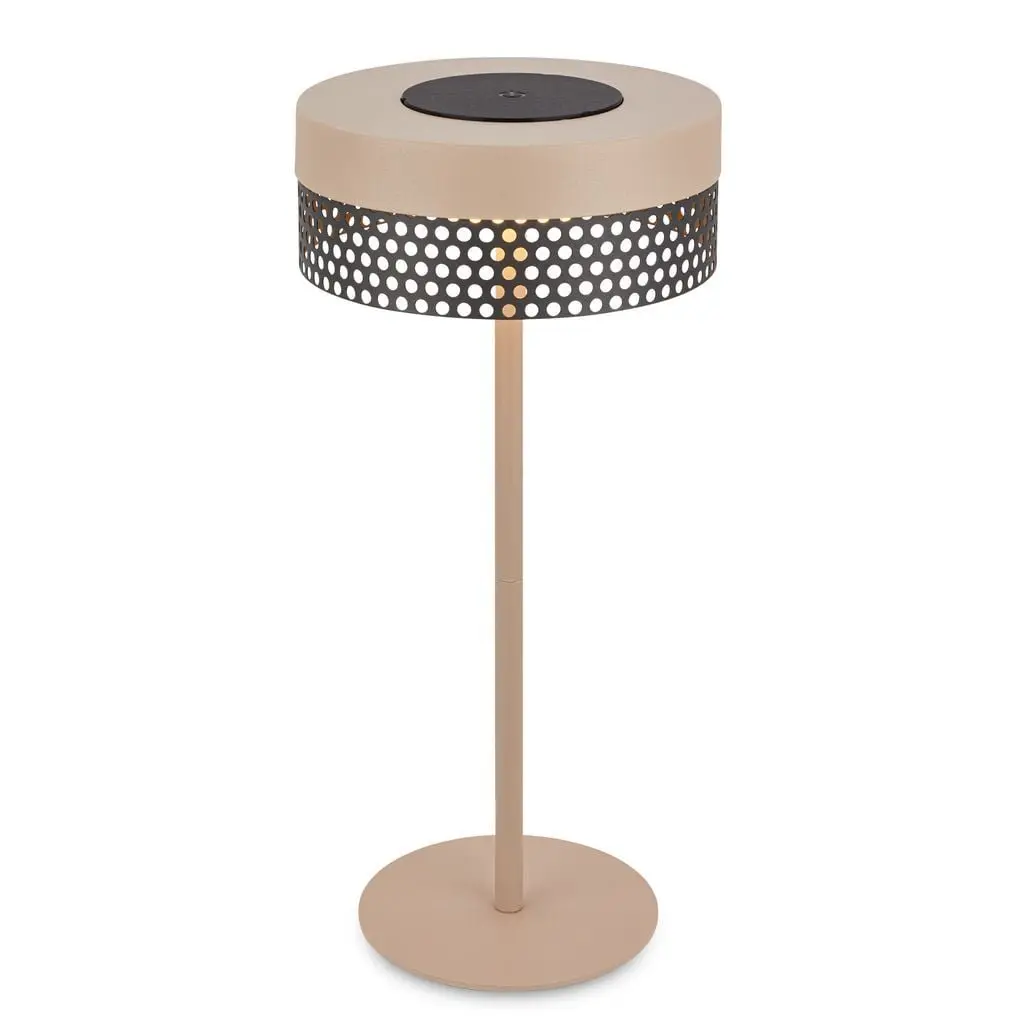 BRILO 7576011 Booha stolní lampa - 2,5W, 300lm, bezdrátová, IP44, LED, stmívatelná, teplá bílá, béžová/antracit - BRILO