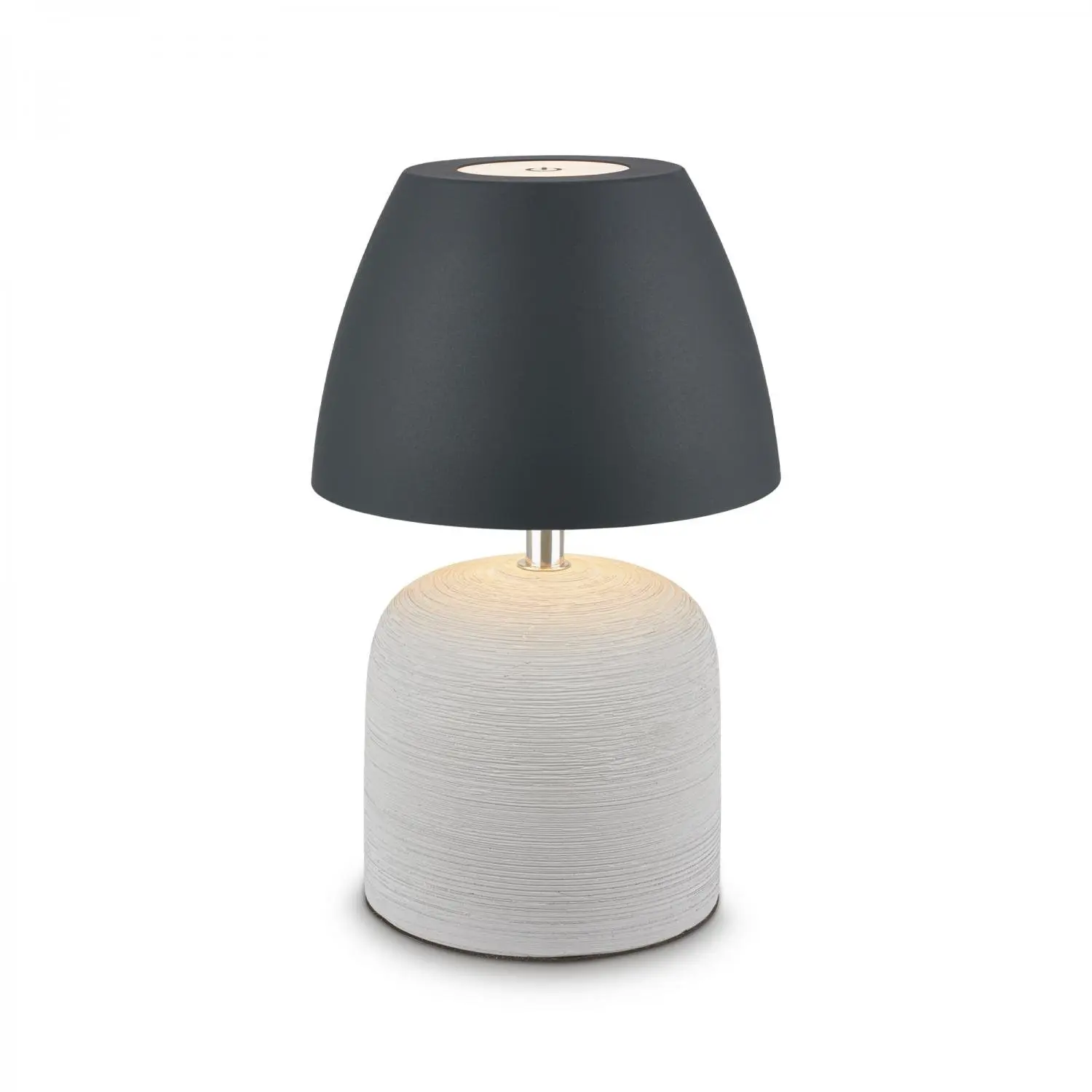 BRILO 7593015 Cera stolní lampa - 2,5W, 200lm, bezdrátová, IP44, LED, stmívatelná, teplá bílá, šedá/antracit - BRILO