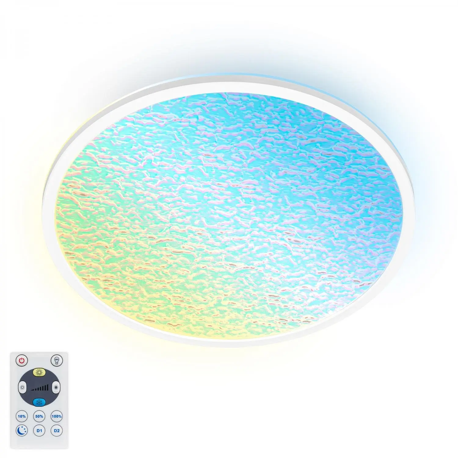 BRILO 3857016 Bikager stropní svítidlo pr.42 cm - 22W, 3000lm, LED, dálkový ovladač, CCT, bílé - BRILO