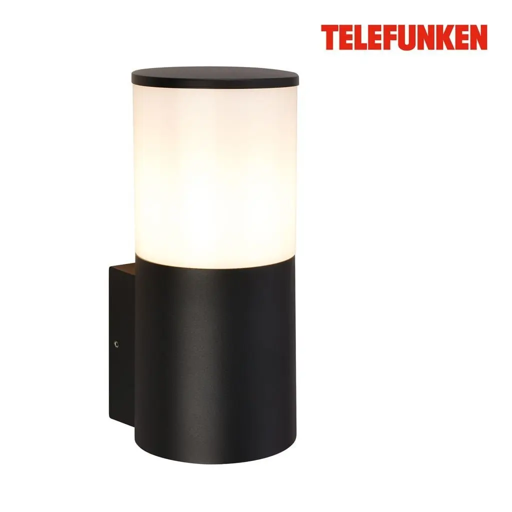 TF 322505TF TELEFUNKEN venkovní nástěnné svítidlo, voděodolné a prachotěsné, E27 patice, černé - BRILONER