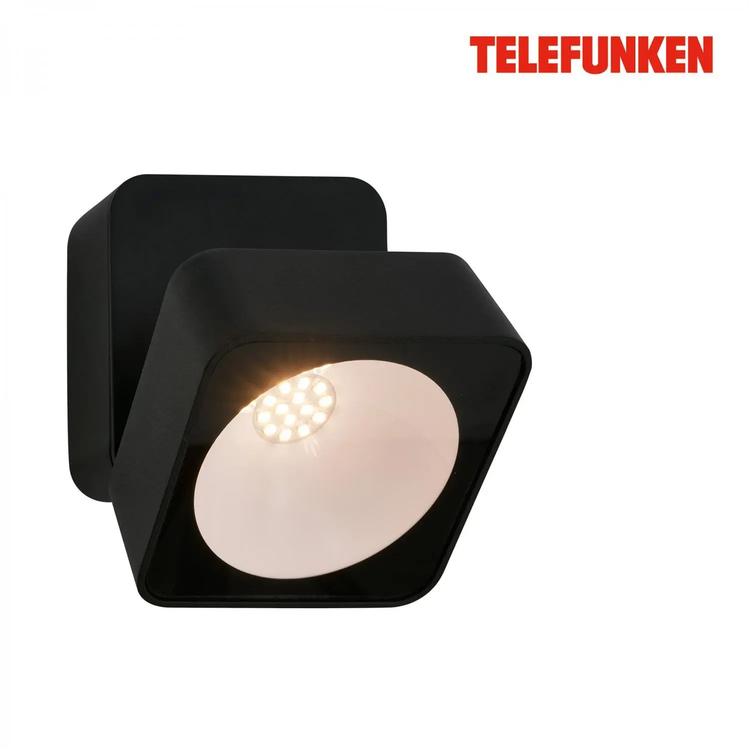 TF 322005TF TELEFUNKEN LED venkovní nástěnné svítidlo, ochrana proti stříkající vodě, bez vypínače, 3000K teplá bílá, černé - BRILONER