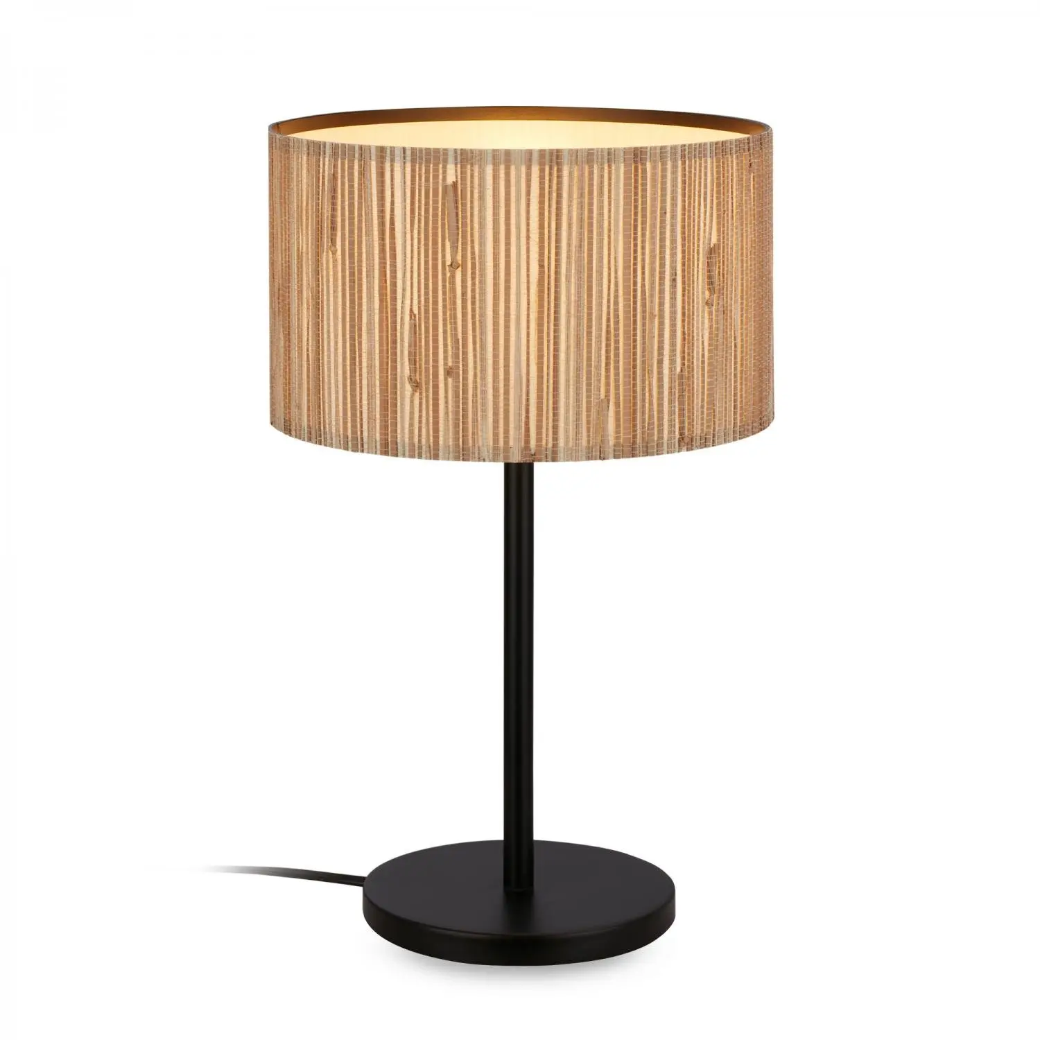BRI 7855014 Slama stolní lampa, stínidlo z mořské trávy, přírodní - BRILONER