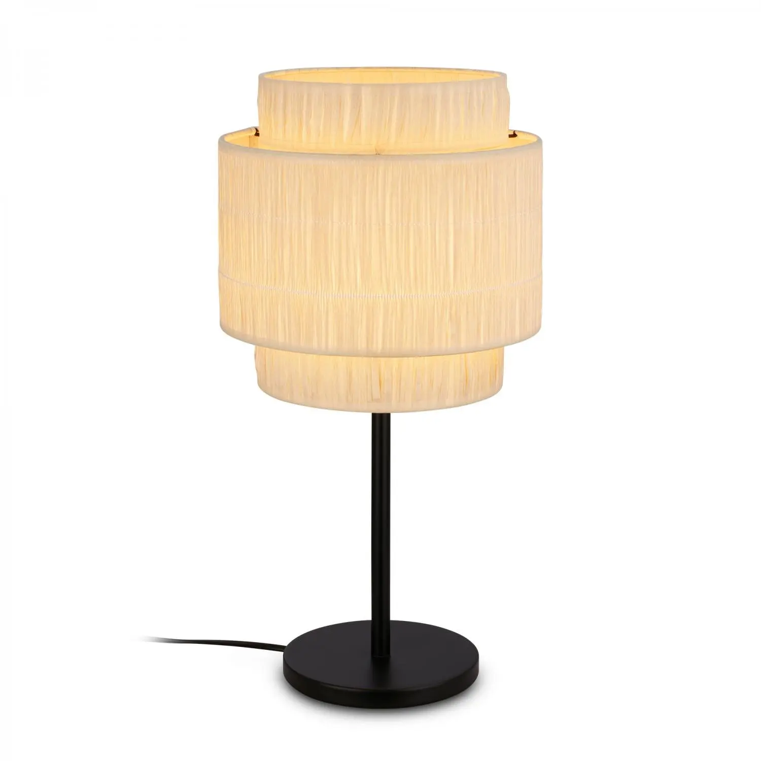 BRI 7851014 Papper stolní lampa, stínidlo z přírodních vláken, přírodní - BRILONER