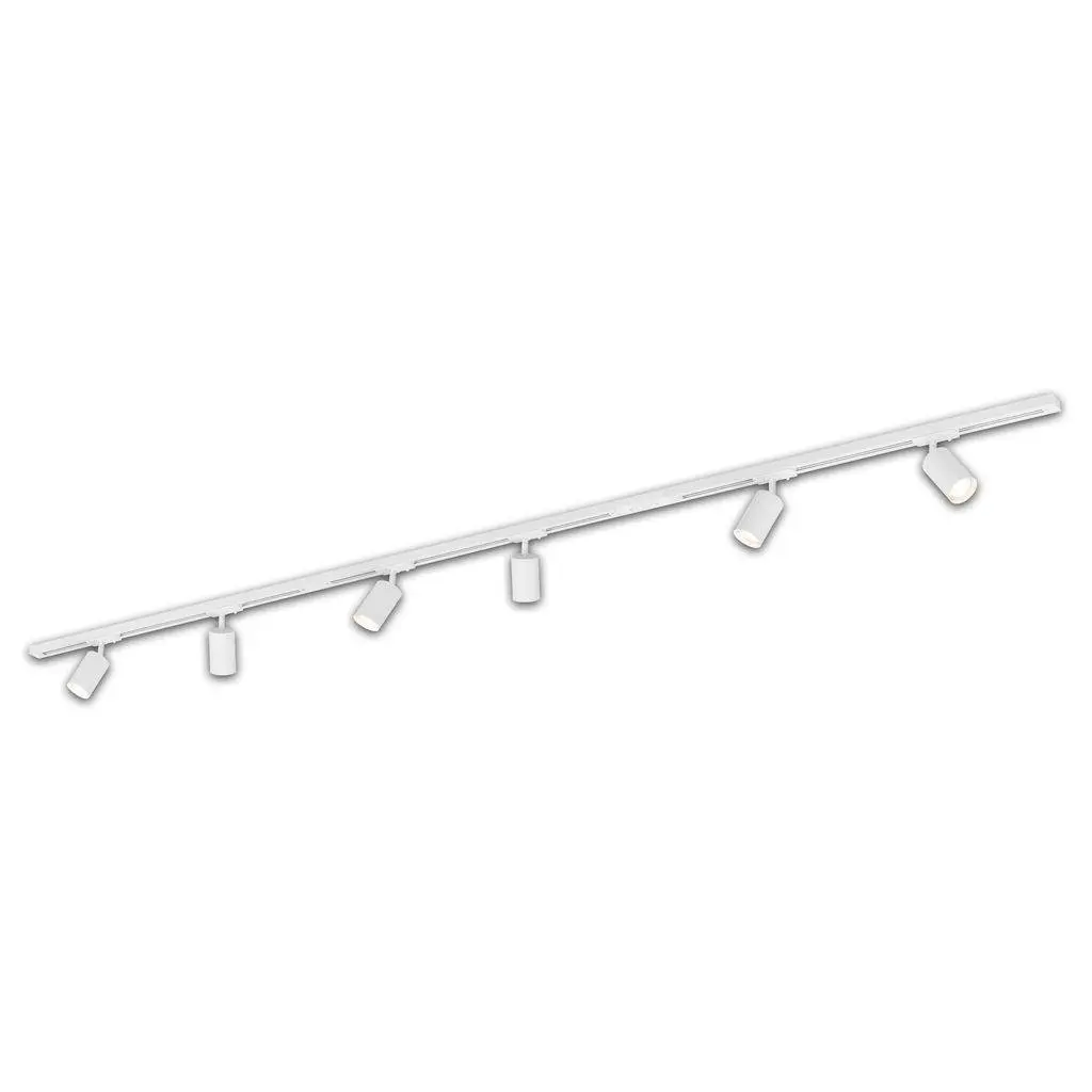BRILO 8009066 Lištový systém sada 225 cm - 3x 230V lišta 1-fázová, 6x spot GU10, bílá - BRILO