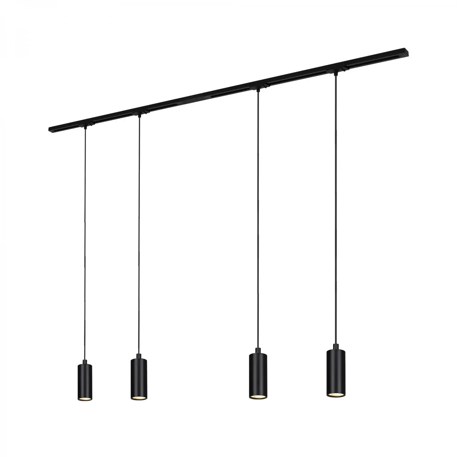 BRILONER 1-fázový lištový systém, kompletní sada, 4x LED závěsná svítidla, černá 8016045
