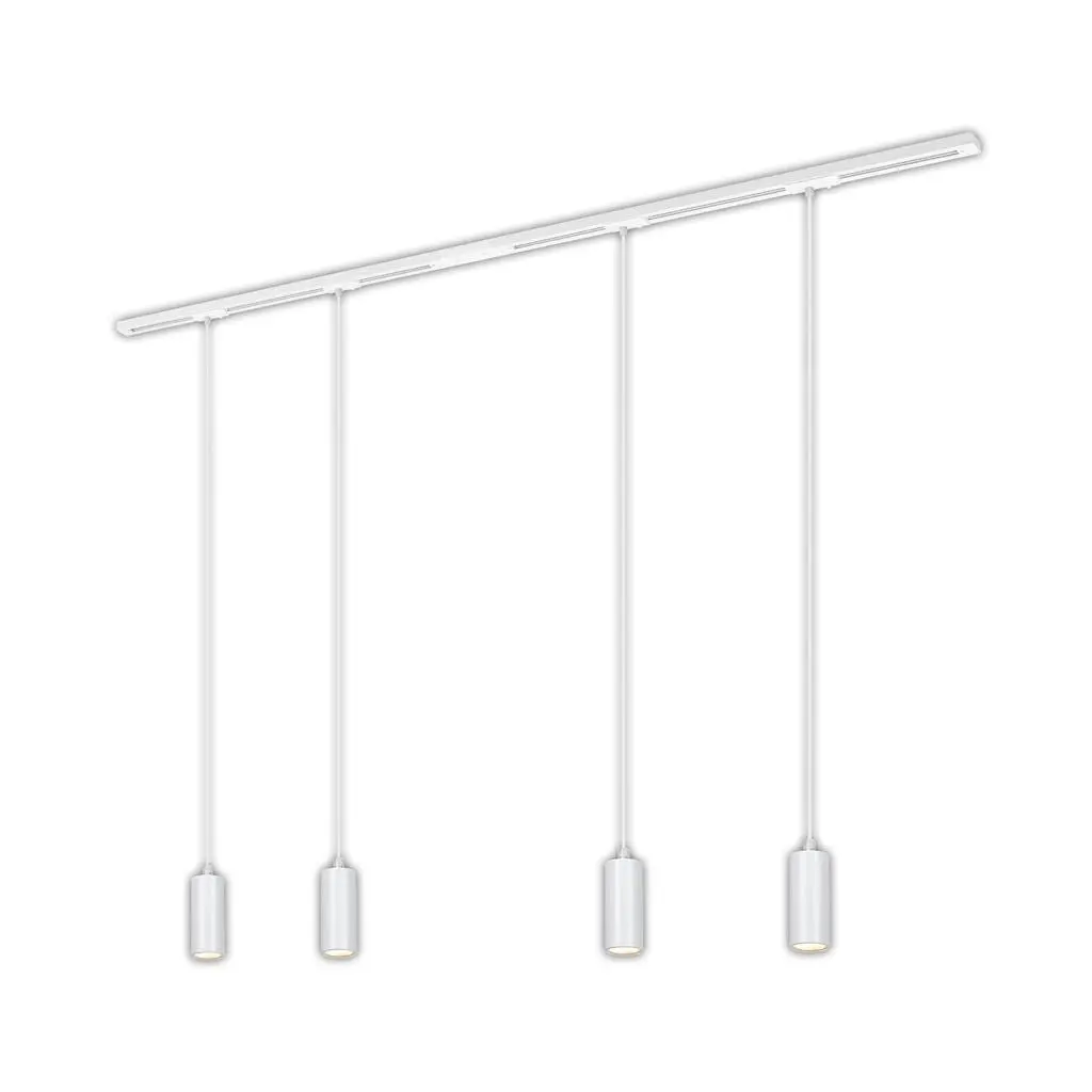 BRILONER 1-fázový lištový systém, kompletní sada, 4x LED závěsná svítidla, bílá 8016046