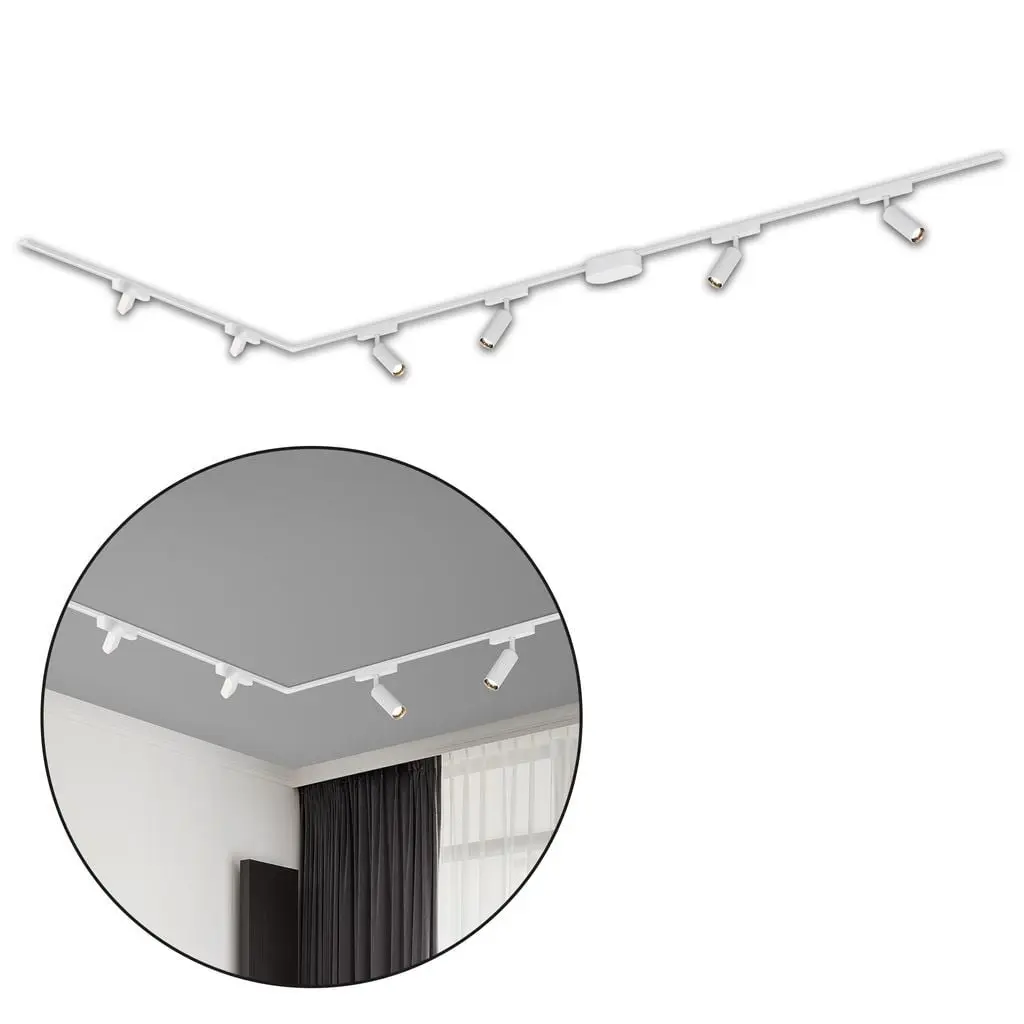 BRILO 8036066 Luxtrail lištový systém, 4x LED spoty, 2x LED svítidlo, do L, bílá - BRILO