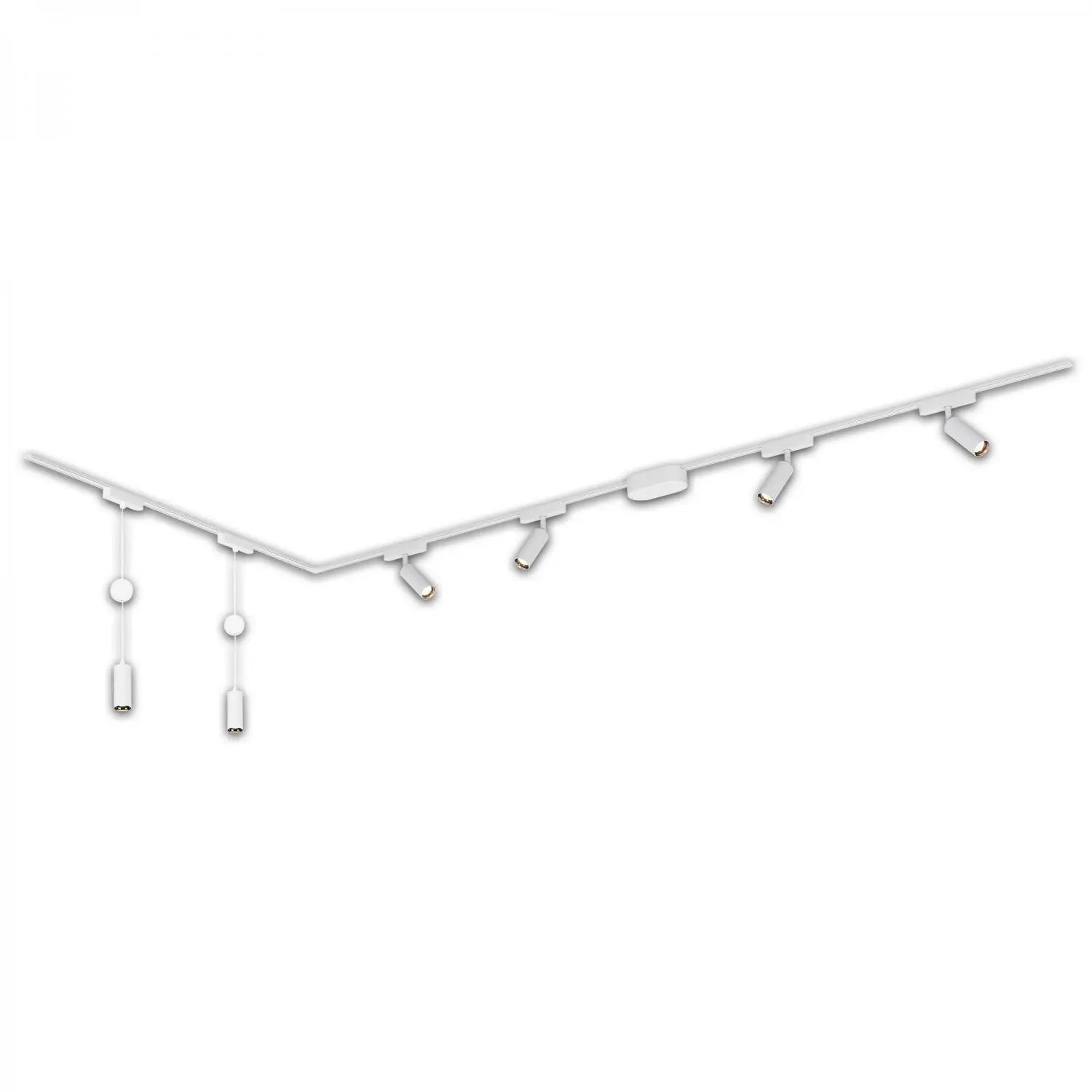 BRILO 8035066 Luxtrail lištový systém, 4x LED spoty, 2x LED závěsná svítidla, do L, bílá - BRILO