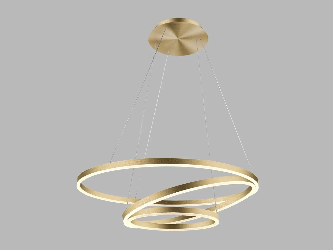 LED2 3271177DT LED2 Závěsné svítidlo CIRCLE 3 P-Z, G TRIAC 136W 2700K/3000K/4000K zlatá - LED2 Lighting