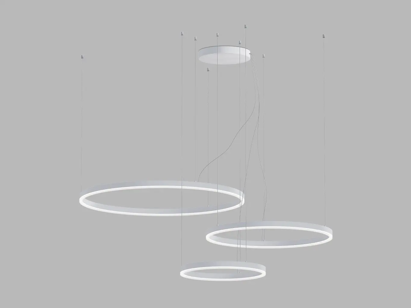 LED2 3274771D Závěsné svítidlo CIRCLE SET 3 P-Z, W DALI/PUSH 136W 2700K/3000K/4000K bílá