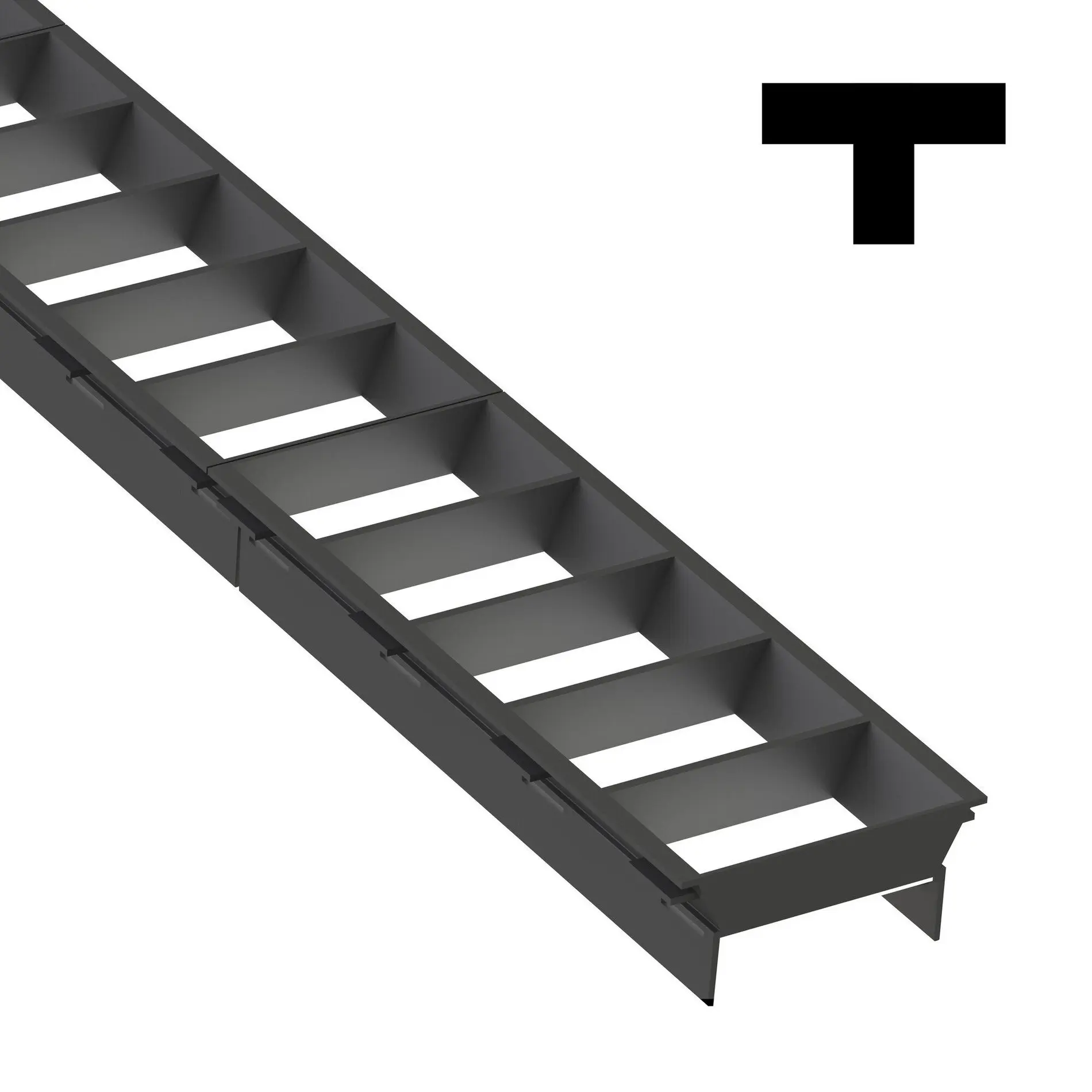 SLC LED svítidlo Click mřížka T spojka černá