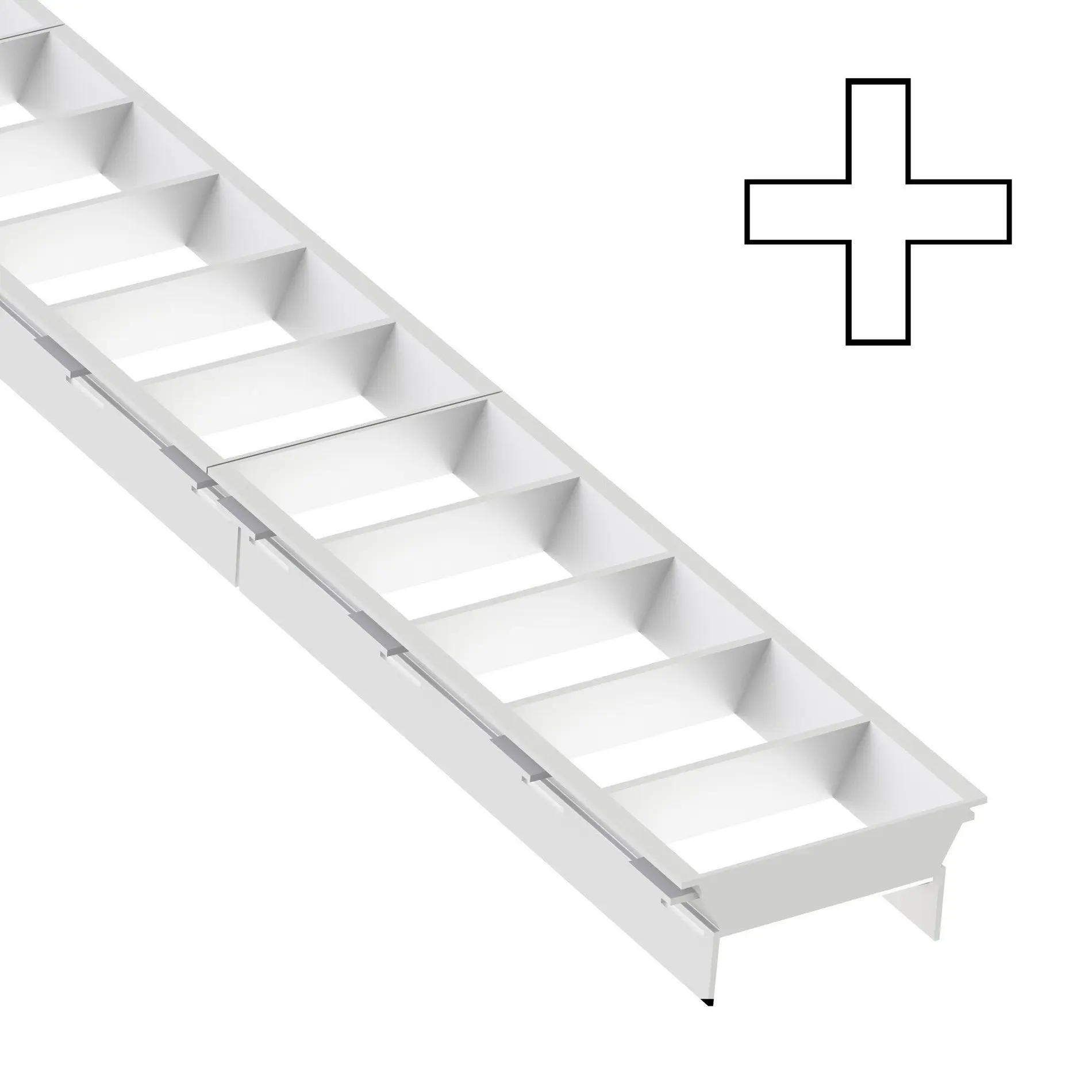 SLC SLC9551 LED svítidlo Click mřížka X spojka bílá - TLG