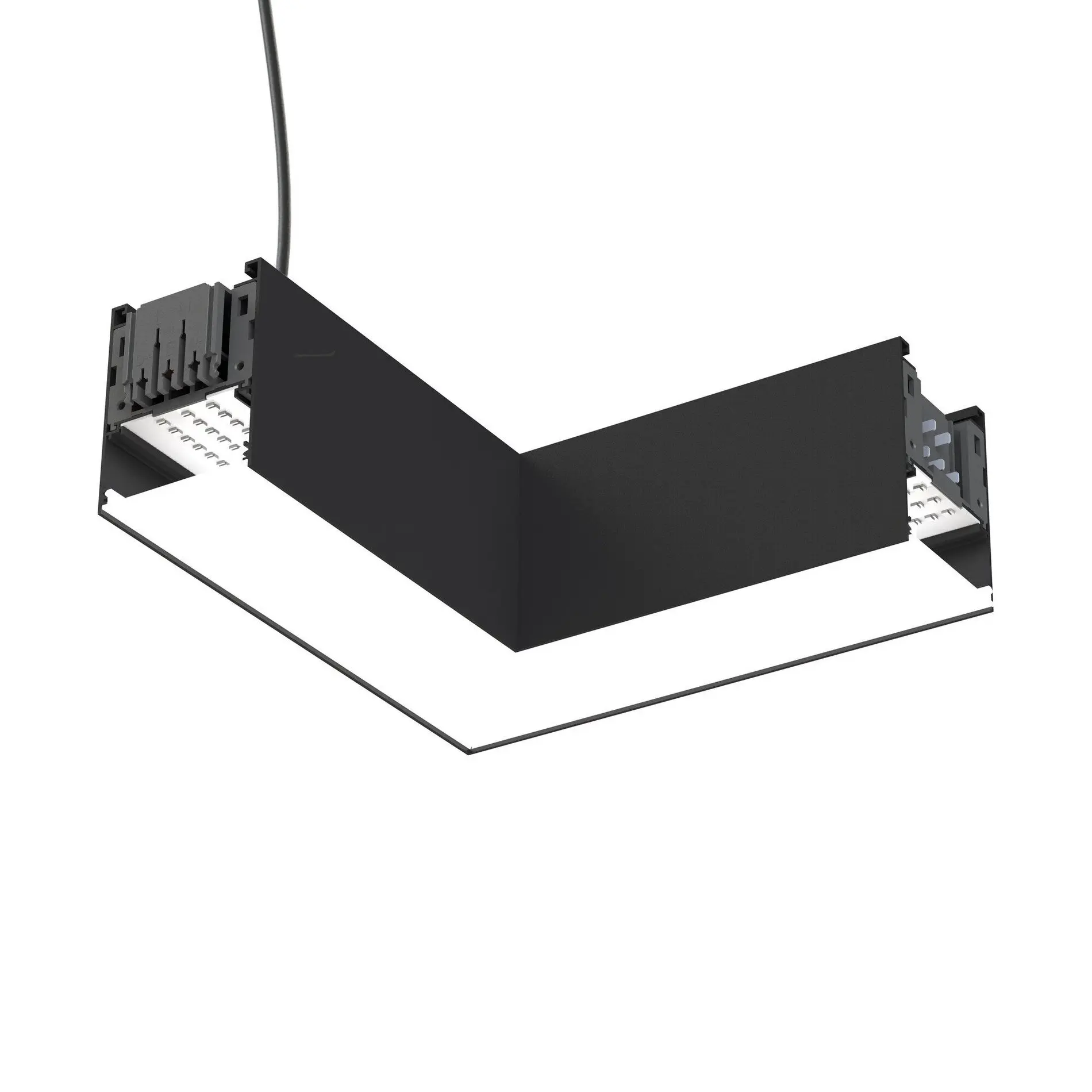 SLC LED svítidlo Click rohová spojka pravá vč. napájení černá 1200-1300lm 3000K/4000K Ra90 DALI IP20