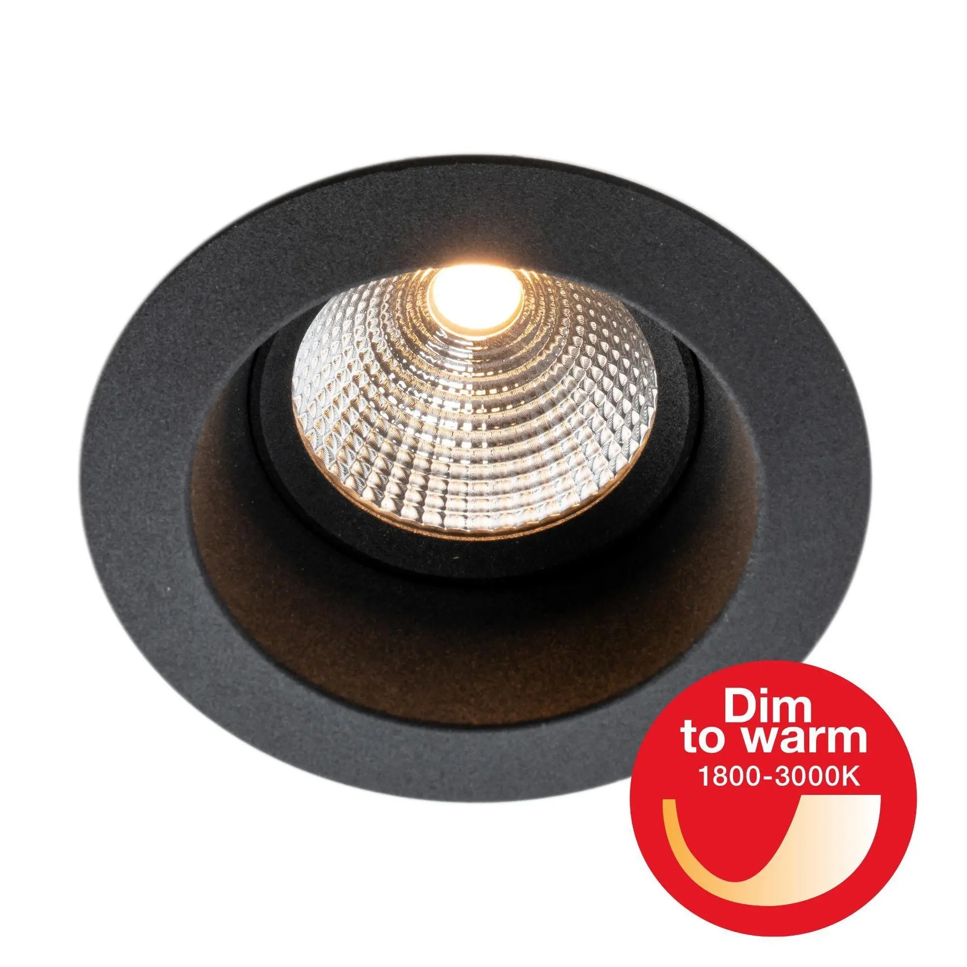 SLC SLC1144D Vestavné LED svítidlo OneSoft DTW pr.68-83 mm černé 352lm 1800-3000K Ra90 DALI IP54/IP20 36° - TLG