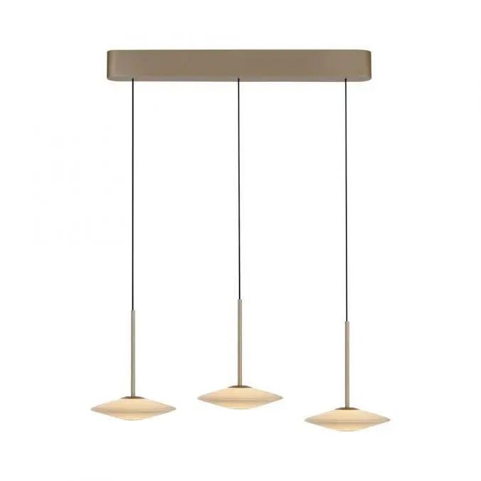 PAUL NEUHAUS LED závěsné svítidlo ELIPSA, bronzová, stmívatelné, Comfort-Lift 3000K