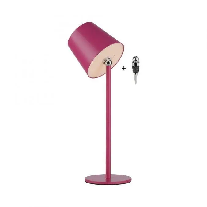 Just Light Nabíjecí stolní LED lampa Boteria, 2,5W, IP54, růžová, pr. 11 x 37 cm