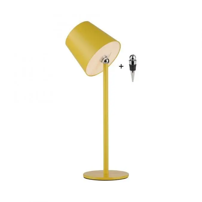 Just Light Nabíjecí stolní LED lampa Boteria, 2,5W, IP54, žlutá, pr. 11 x 37 cm