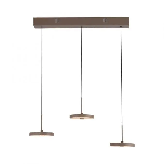 LD 13141-39 LED závěsné svítidlo PLATA, písková barva, 3-ramenné, stmívatelné, Comfort Lift, krokově stmívatelné, 3000K - JUST LIGHT