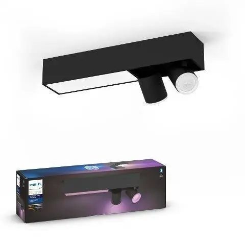 Philips Hue 50610/30/P7 Hue WACA Centris stropní LED svítidlo 1x11W+GU10 2x5,7W 1560lm 2000-6500K RGB IP20 černá