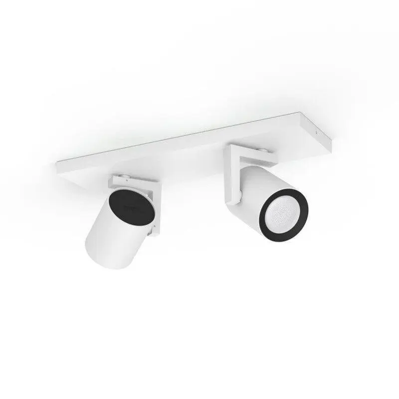 Philips Hue 50622/31/P7 Hue WACA Argenta bodové LED svítidlo GU10 2x5,7W 350lm 2000-6500K RGB IP20 bílá