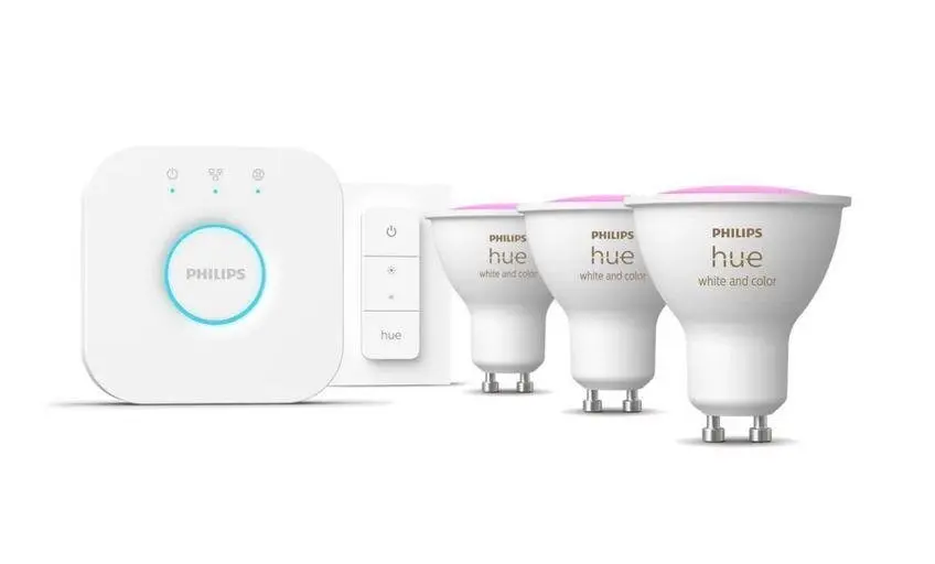 Philips Hue základní set Bridge + 3xLED žárovka WACA GU10 4,2W 400lm 2000-6500K + ovladač