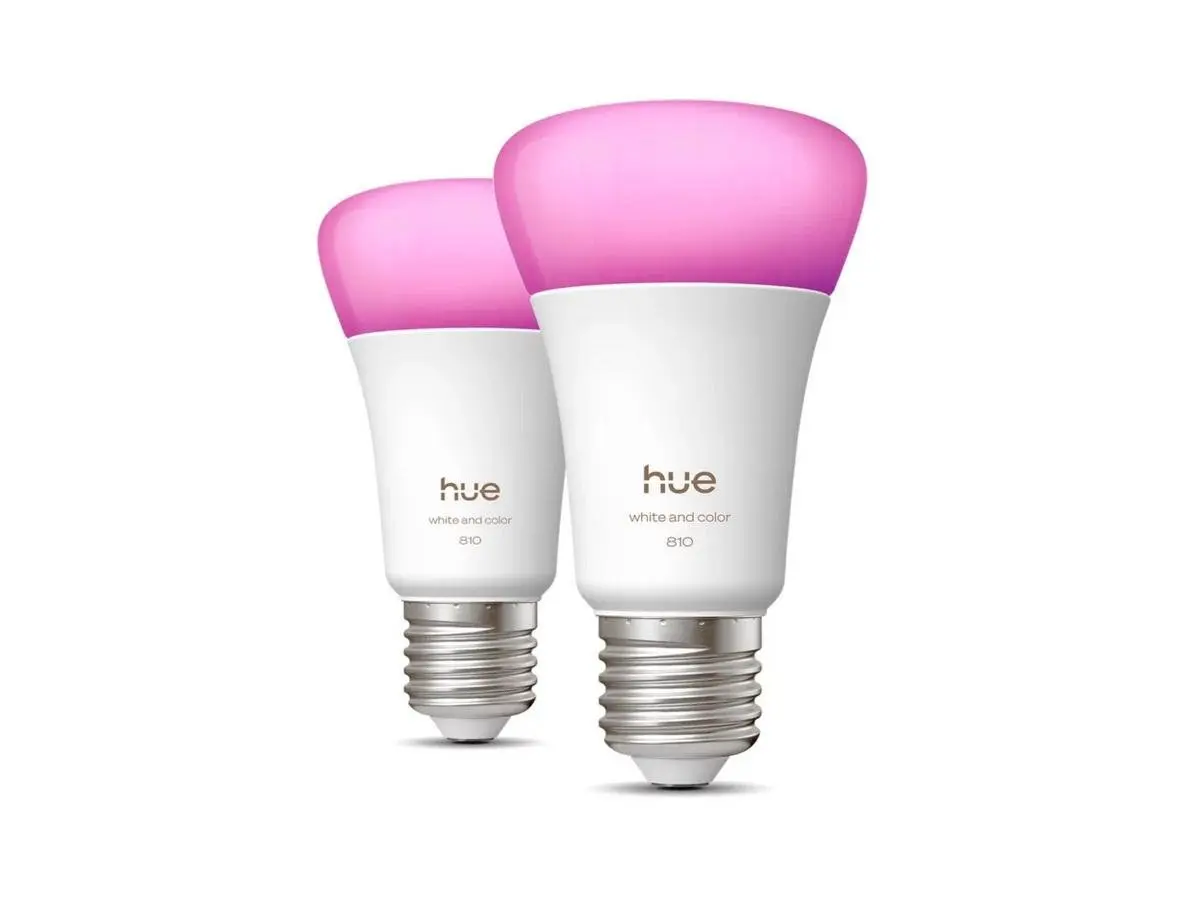 Philips Hue WCA 810 smart žárovka A60 E27, 6W, 810lm (2ks), 1000-20000K RGB