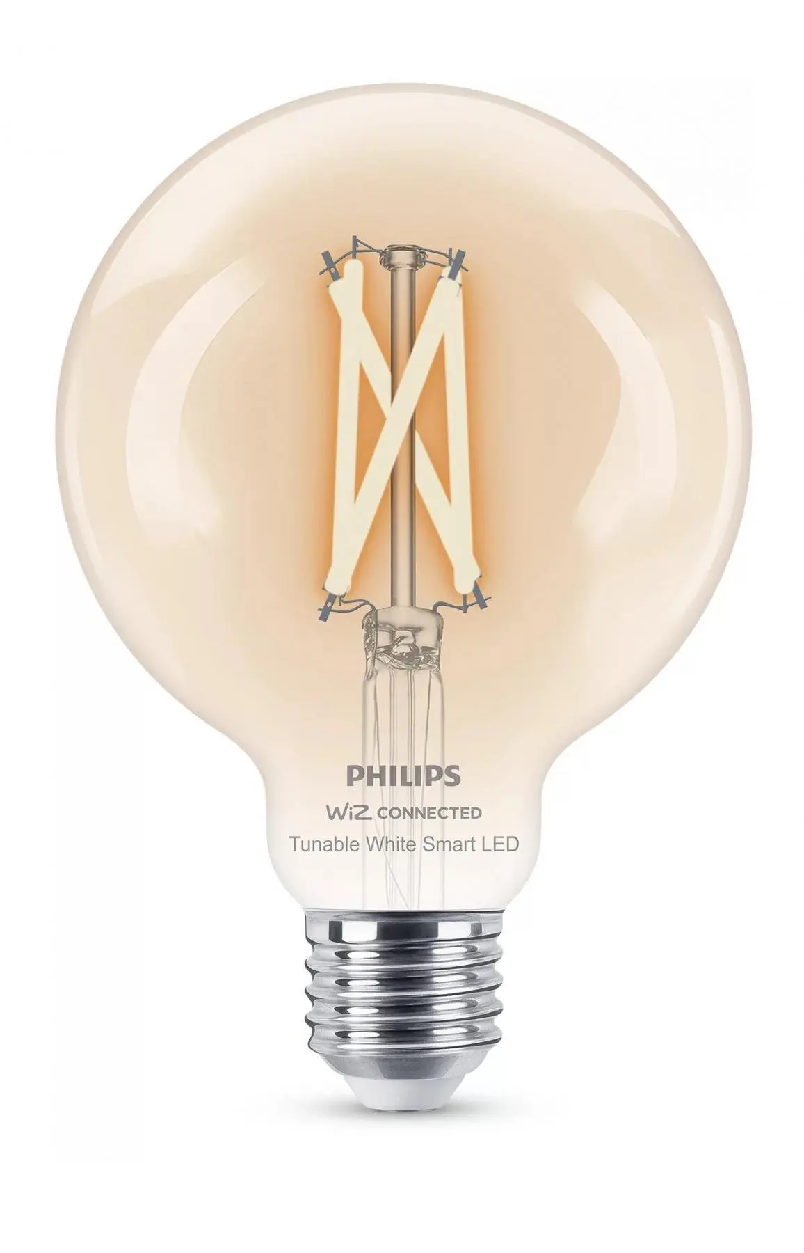 WiZ Smart LED Kulová žárovka Filament čirá 7 W (ekv. 60 W) 806lm 2700-6500K G95 E27