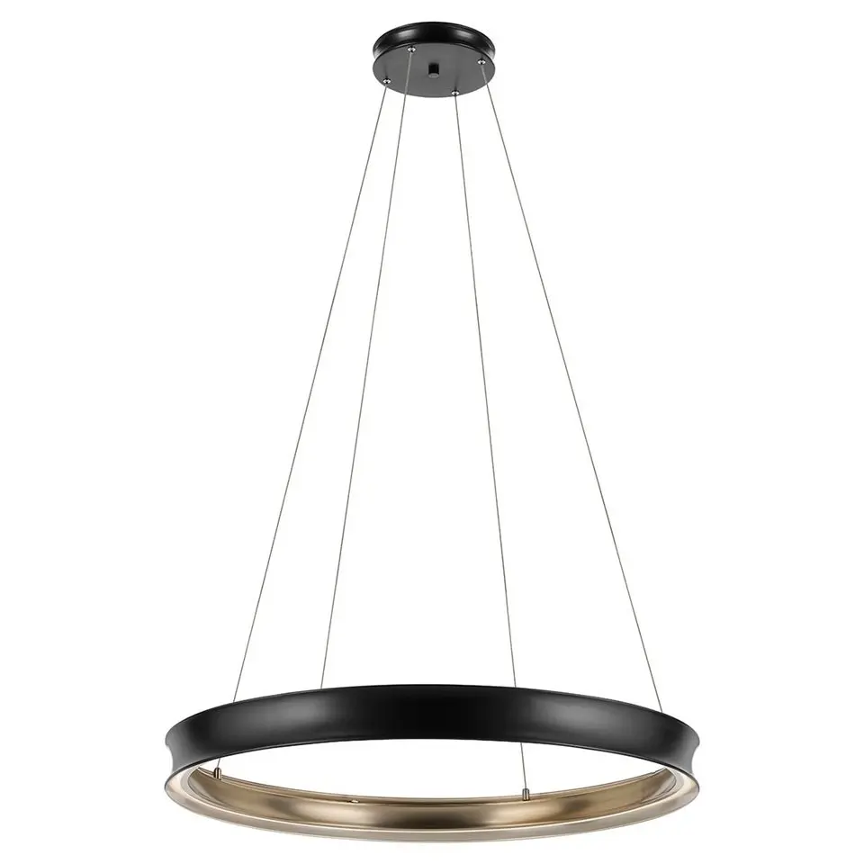ELS KL-LAROUSSE-LED-L-BKB Závěsné svítidlo Larousse LED 110W 3000K 1800lm černá / bronz 100cm - Elstead