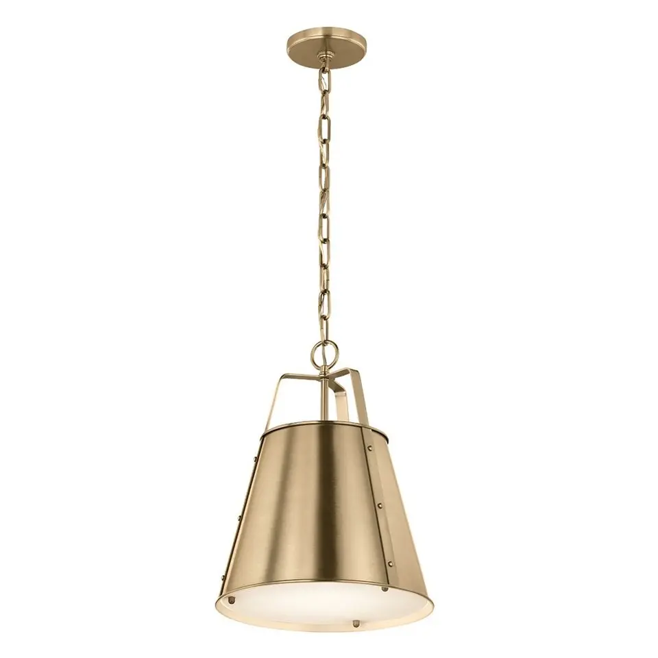 ELS KL-ETCHER-P-M-CPZ Závěsné svítidlo Etcher 60W E27 33cm šampaň / bronz 33cm - Elstead
