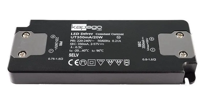 IMPR 872634 LED napaječ Flat 230V AC / 50Hz / 350mA 20W - DEKOLIGHT