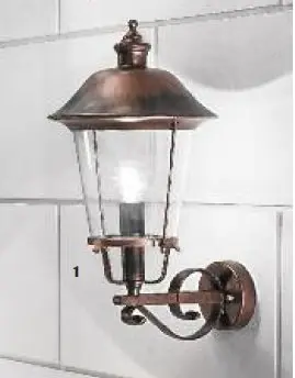 OR AL 11K/360.00 NA Venkovní nástěnné svítidlo 1x100W E27,černá měď, IP44,výška 50cm - ORION