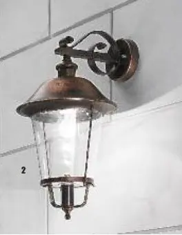OR AL 11K/360.01 Venkovní nástěnné svítidlo 1x100W E27,černá měď,IP44, výška 50cm - ORION