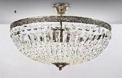 OR DL 7-542/6 Stropní svítidlo 6xE27 antik/křišťálové závěsy, průměr 60cm - ORION