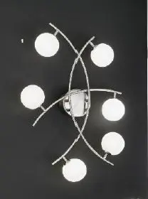 OR DL 7-574/6 SATIN Stropní svítidlo 6x28W G9 chrom/opál sklo, 70x47cm - ORION