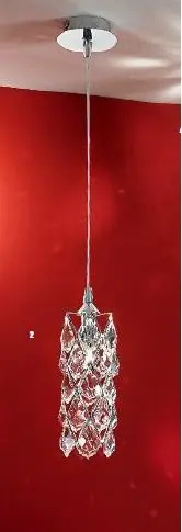 OR HL 6-1549/1 CHRO Závěsné svítidlo 1x40W G9 chrom/křišťál "Asfour", průměr 9cm - ORION
