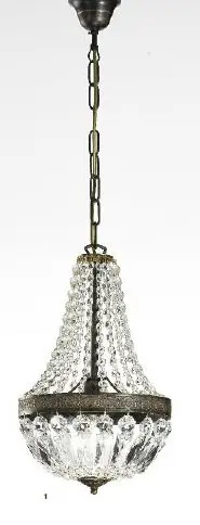 OR HL 6-1551/1 Závěsné svítidlo 1xE27 antik/křišťálové závěsy, průměr 25cm - ORION