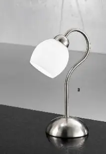 OR LA 4-1098/1 SATI Stolní lampa 1x40W E14, satin/opál sklo bílé, výška 20cm - ORION