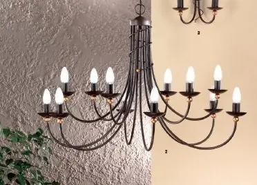 OR LU 1632/6+6 Závěsné svítidlo 12xE14, antik, průměr 96cm, výška 63cm - ORION